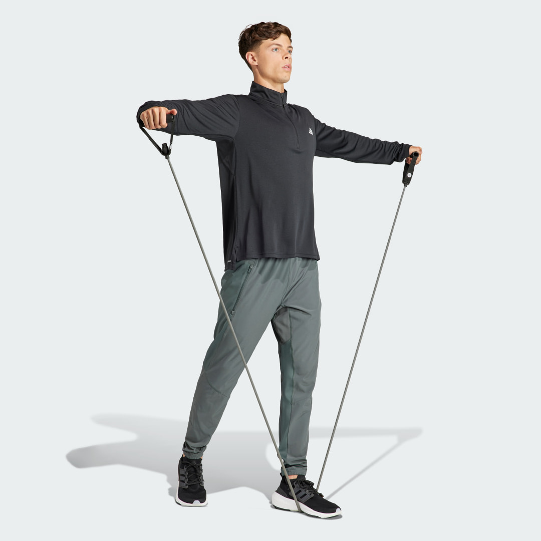 Adidas Train Essentials Training Longsleeve met Korte Rits