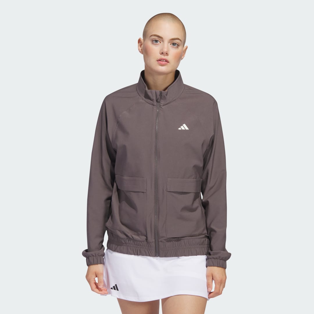 Image of adidas Ultimate365 Novelty Jacket Grey S - Women Golf Jackets