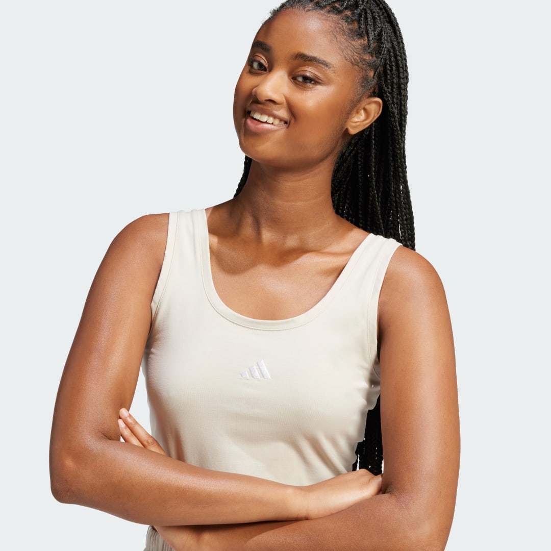 Adidas Essentials Small Logo Katoenen Lifestyle Tanktop
