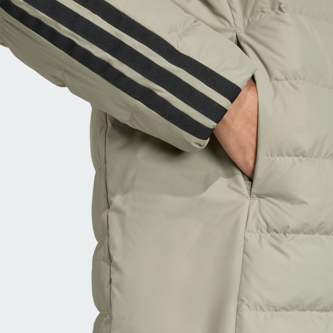 Adidas Essentials CLIMAWARM 3-Stripes Light Down Parka met Capuchon