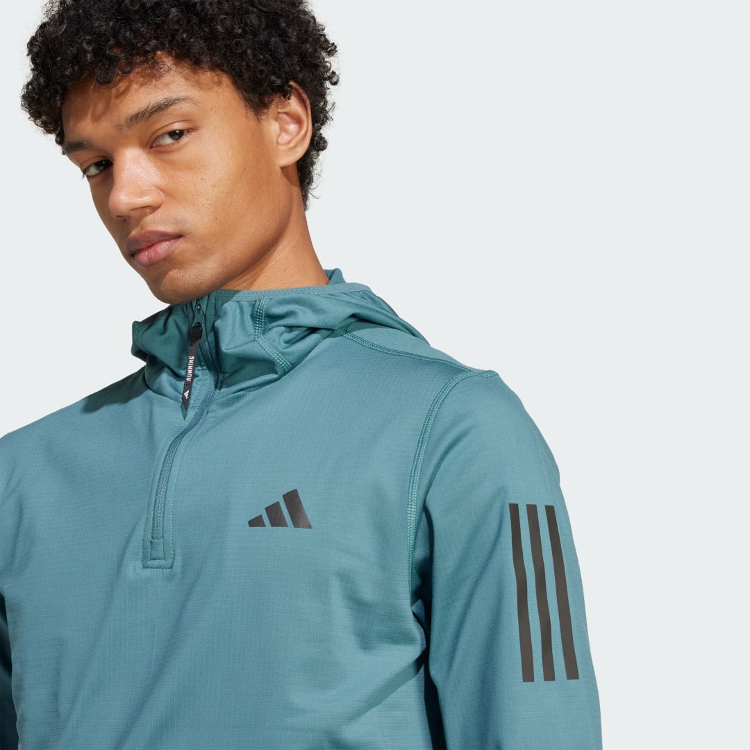 Adidas Own The Run Winterized Hoodie Met Halve Rits