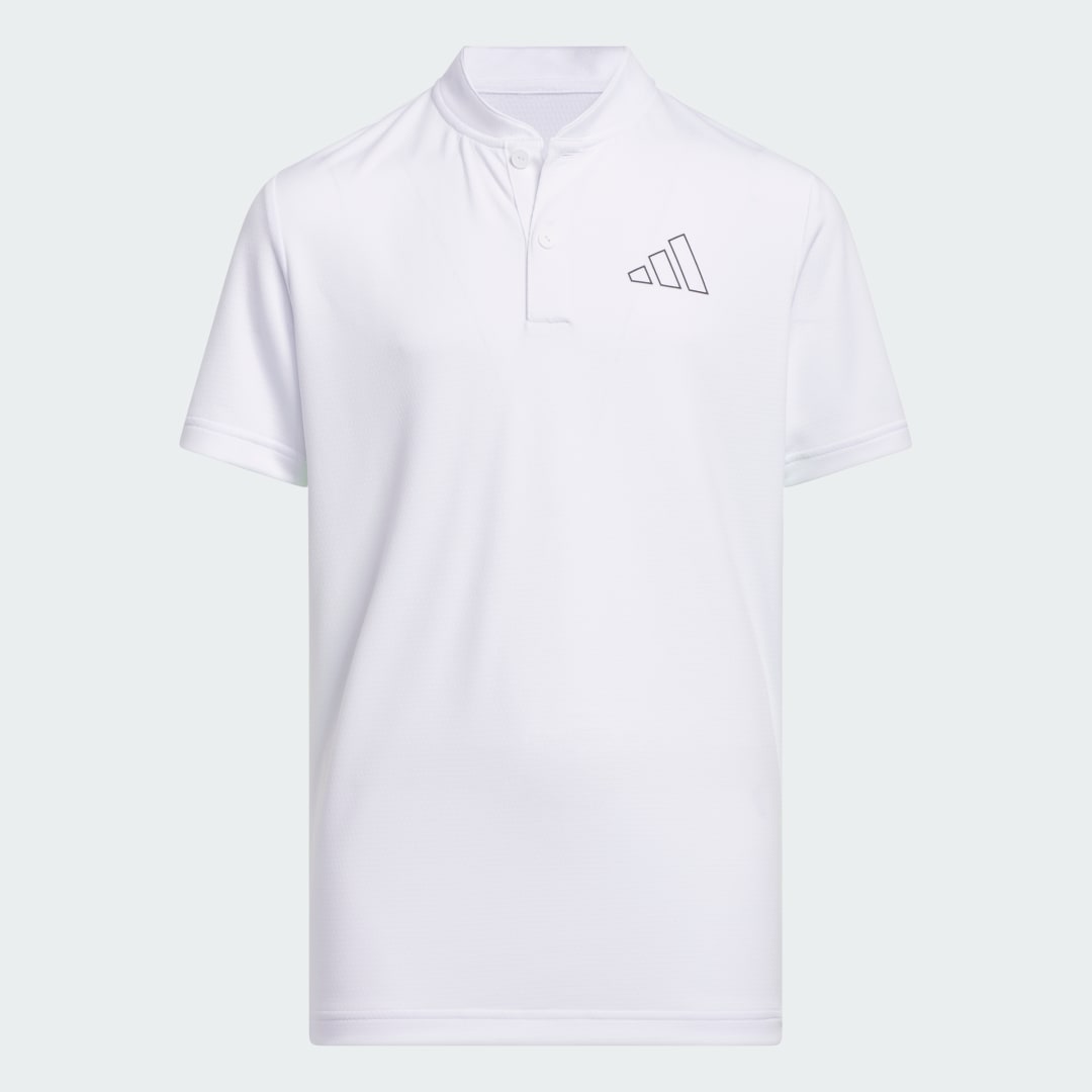 Image of adidas HEAT.RDY Sport Collar Polo Shirt Kids White M - Kids Golf Polo Shirts