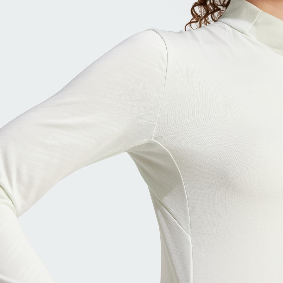 

adidas Playera Manga Larga Medio Cierre Frontal Terrex Multi Mujer, Crystal jade