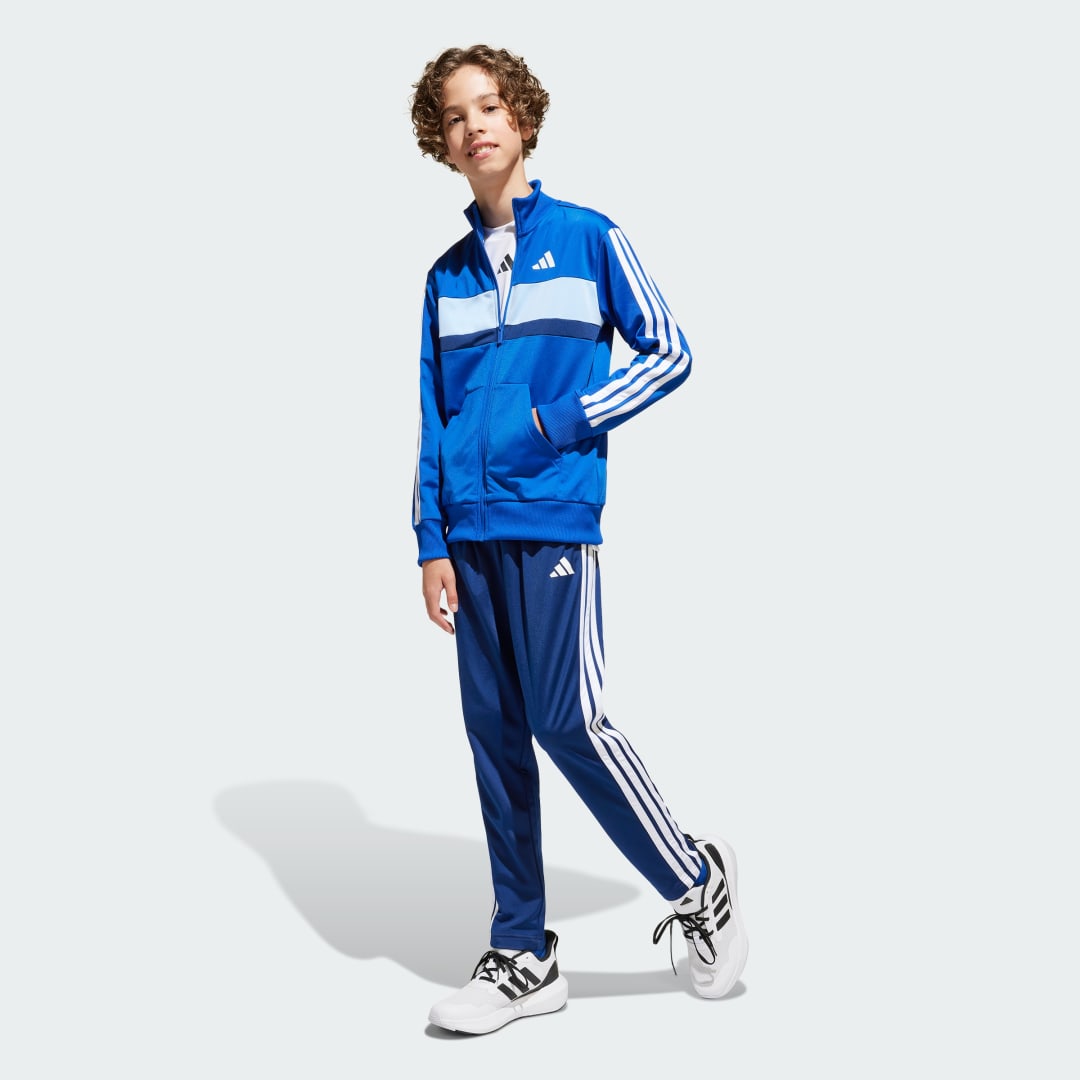 Thumbnail - Seasonal Essentials Tiberio 3-Streifen Tricot Kids Trainingsanzug