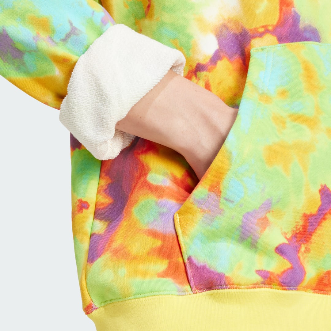 Adidas Tie-Dyed Allover Print Hooded Sweatshirt