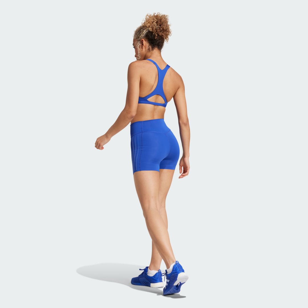 Adidas Optime 4-inch Raw-Cut-Hem Legging