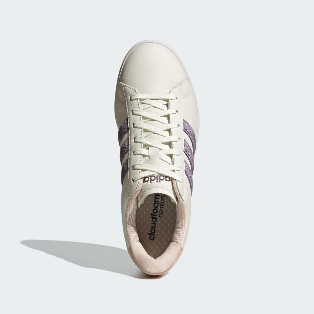

adidas Tenis Grand Court 2.0 Unisex, Off blanco/shadow violeta/wonder quartz