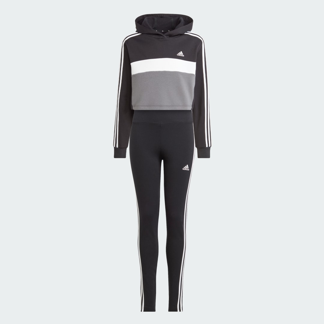 Adidas Tiberio 3-Stripes Colorblock Fleece Legging Set Kids