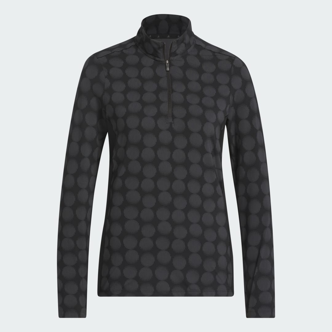 Adidas Ultimate365 Printed Mock Poloshirt met Korte Rits
