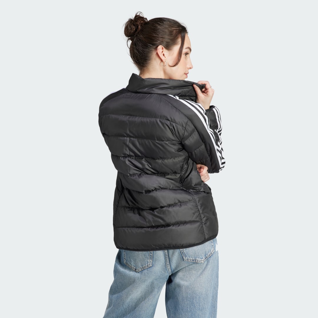 

adidas Chamarra Térmica Ligera Essentials 3 Franjas Mujer, Negro