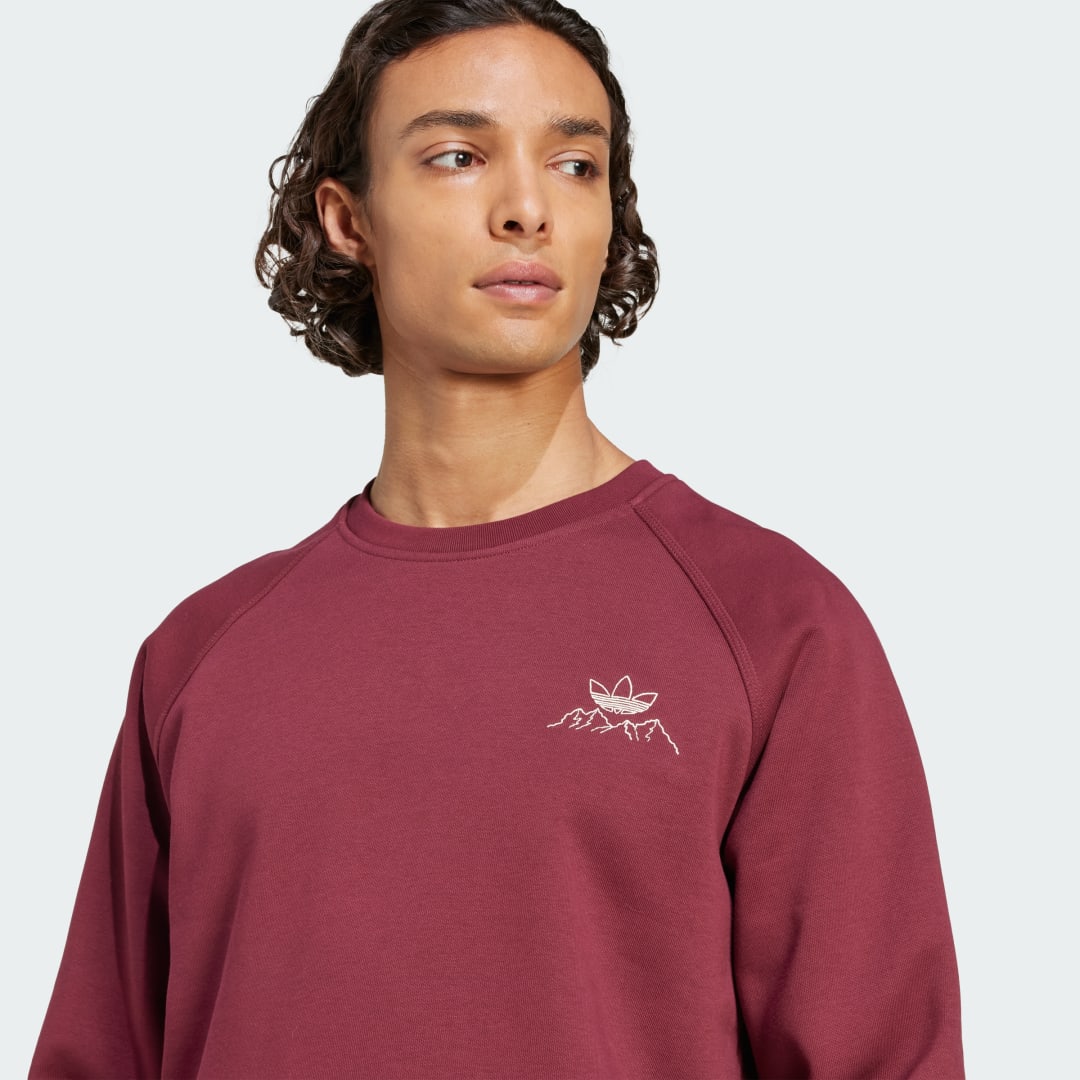 Adidas Winter Resort Mountain Graphic Fleece Sweatshirt