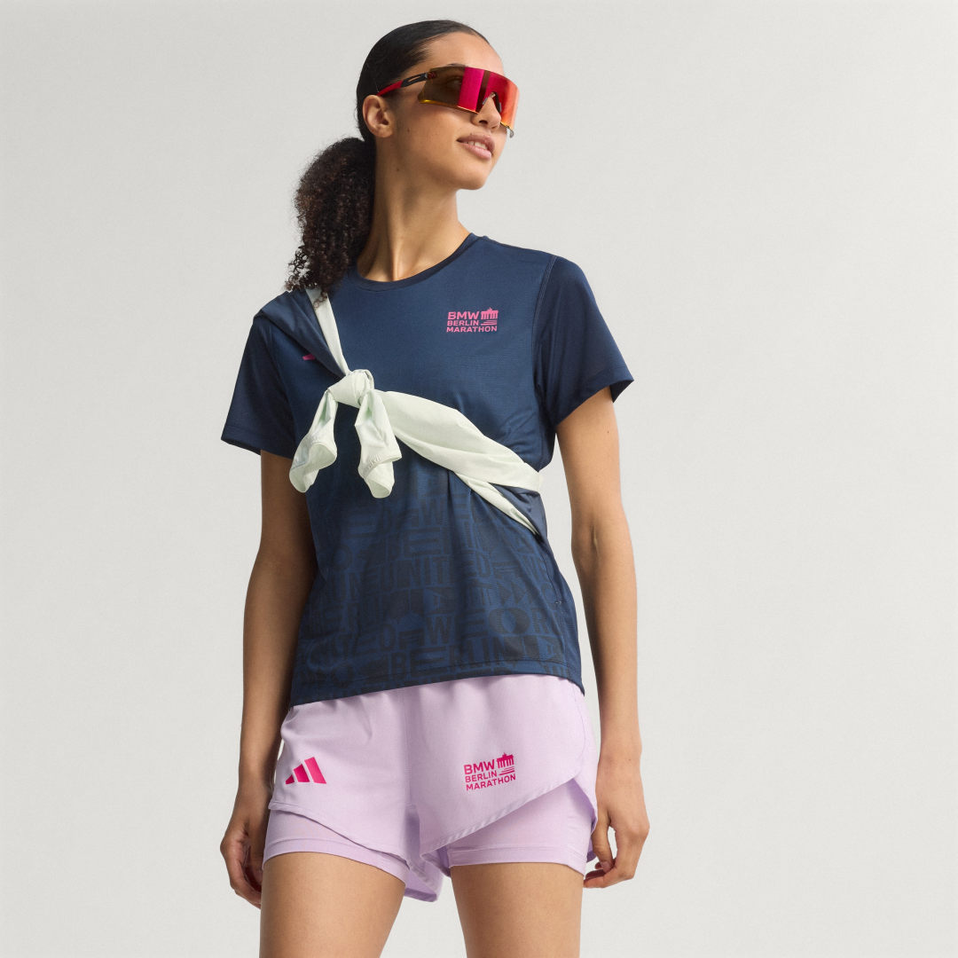 Adidas BMW BERLIJN-MARATHON 2025 2IN1 SHORT DAMES