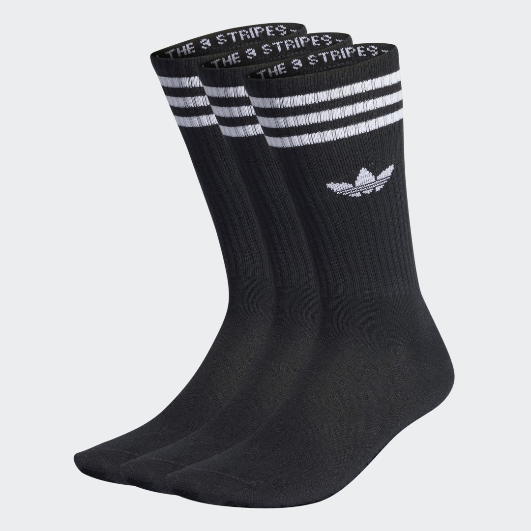 

adidas Medias a Media Pantorrilla 3 Pares Unisex, Negro