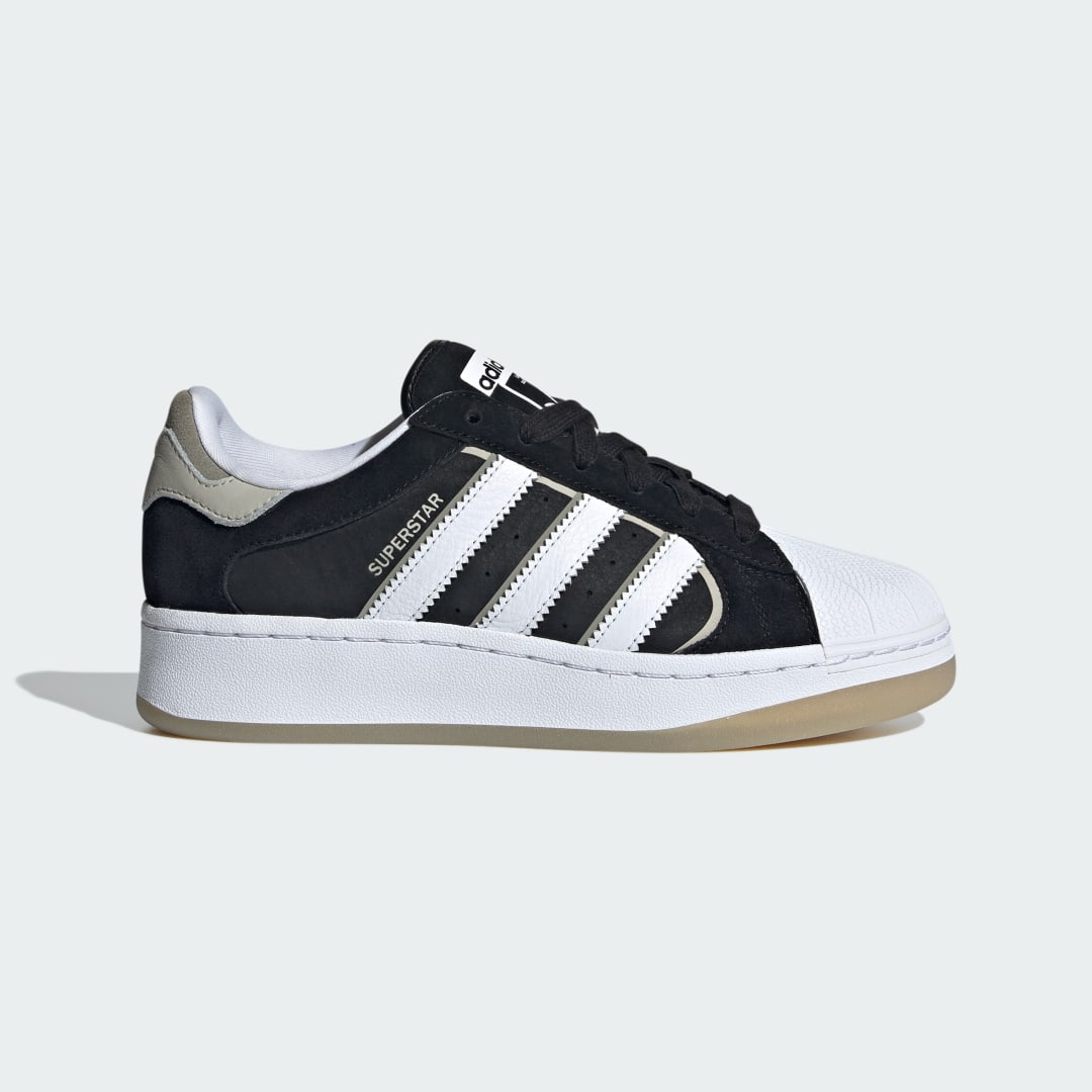 Image of adidas Superstar XLG Essence Shoes Core Black 6.5 - Women Lifestyle Athletic & Sneakers