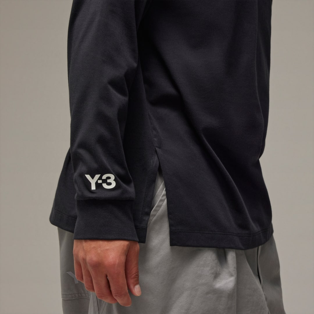 

adidas Playera Manga Larga Y-3 3 Franjas Unisex, Negro/off blanco