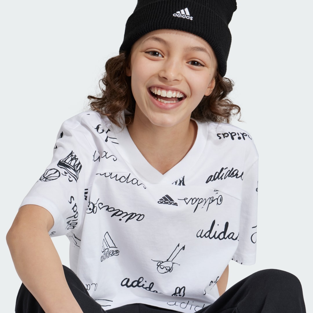 Adidas Brand Love Cropped T-shirt Kids