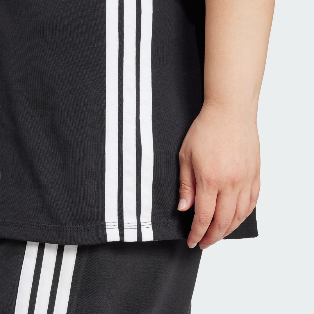 Adidas Essentials 3-Stripes Katoenen T-shirt (Grote Maat)