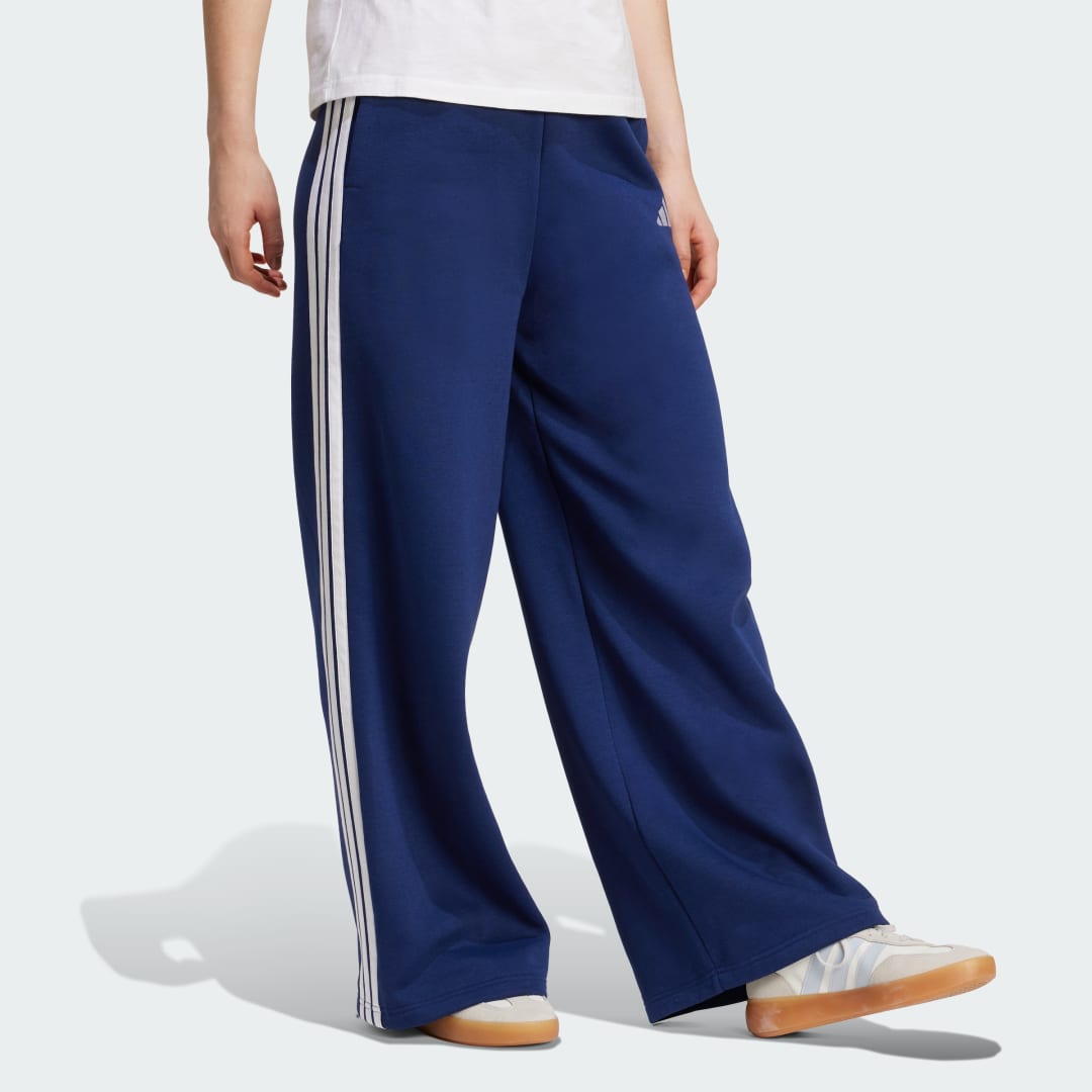 Pantalon large molleton 3bandes adidas - vue 7