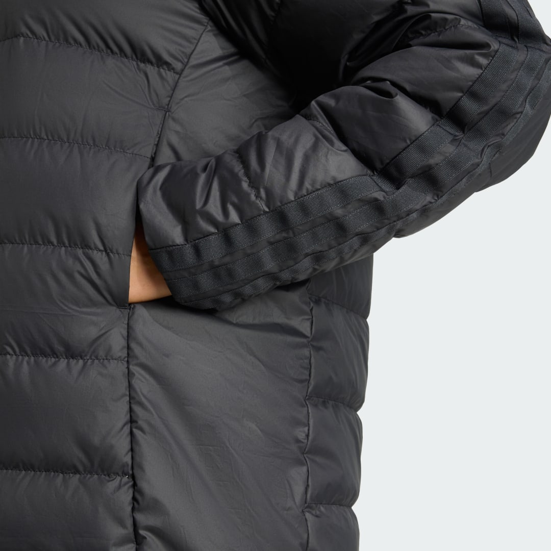 Adidas Essentials CLIMAWARM 3-Stripes Light Down Parka met Capuchon