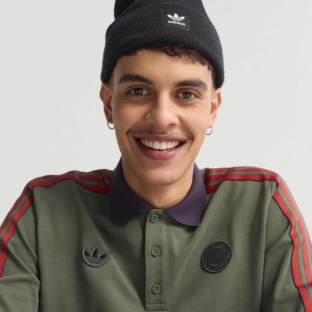 Adidas FC Bayern München Terrace Icons Poloshirt met Lange Mouwen