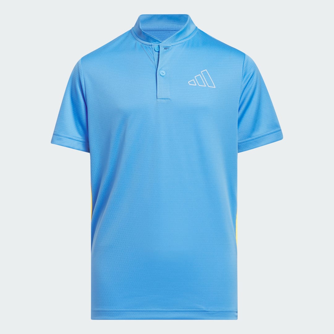 Image of adidas HEAT.RDY Sport Collar Polo Shirt Kids Blue Burst S - Kids Golf Polo Shirts