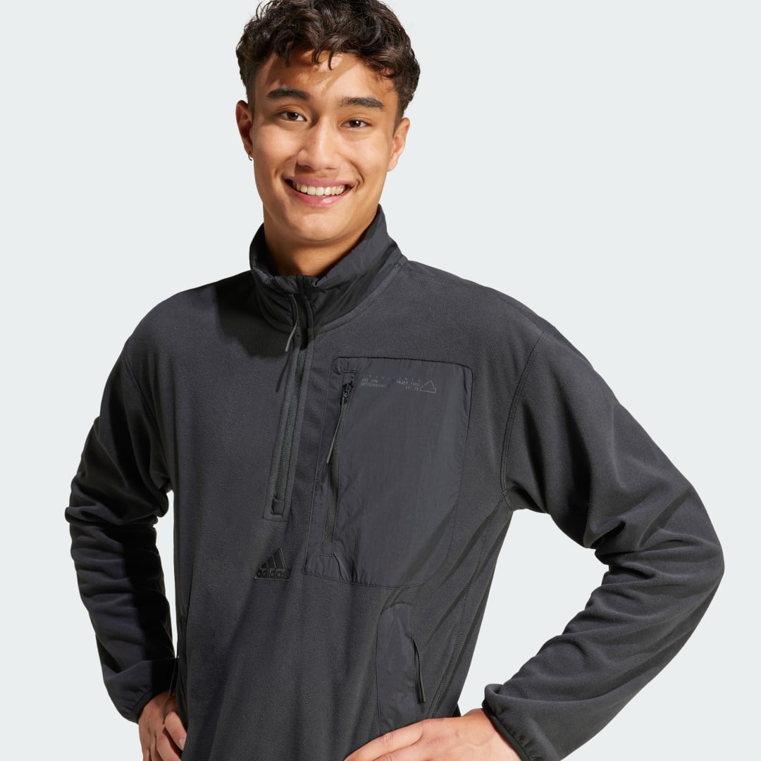 Adidas City Escape Polar Fleece Jack met Halflange Rits