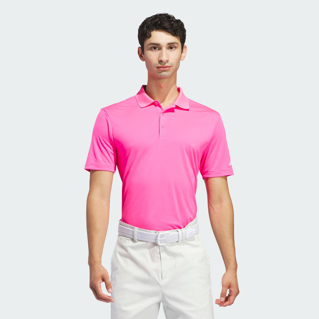 Image of adidas Core adidas Performance Primegreen Polo Shirt Pink S - Men Golf Polo Shirts