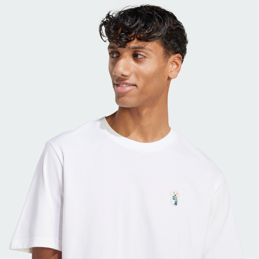 Adidas T-shirt graphic patch hond sok