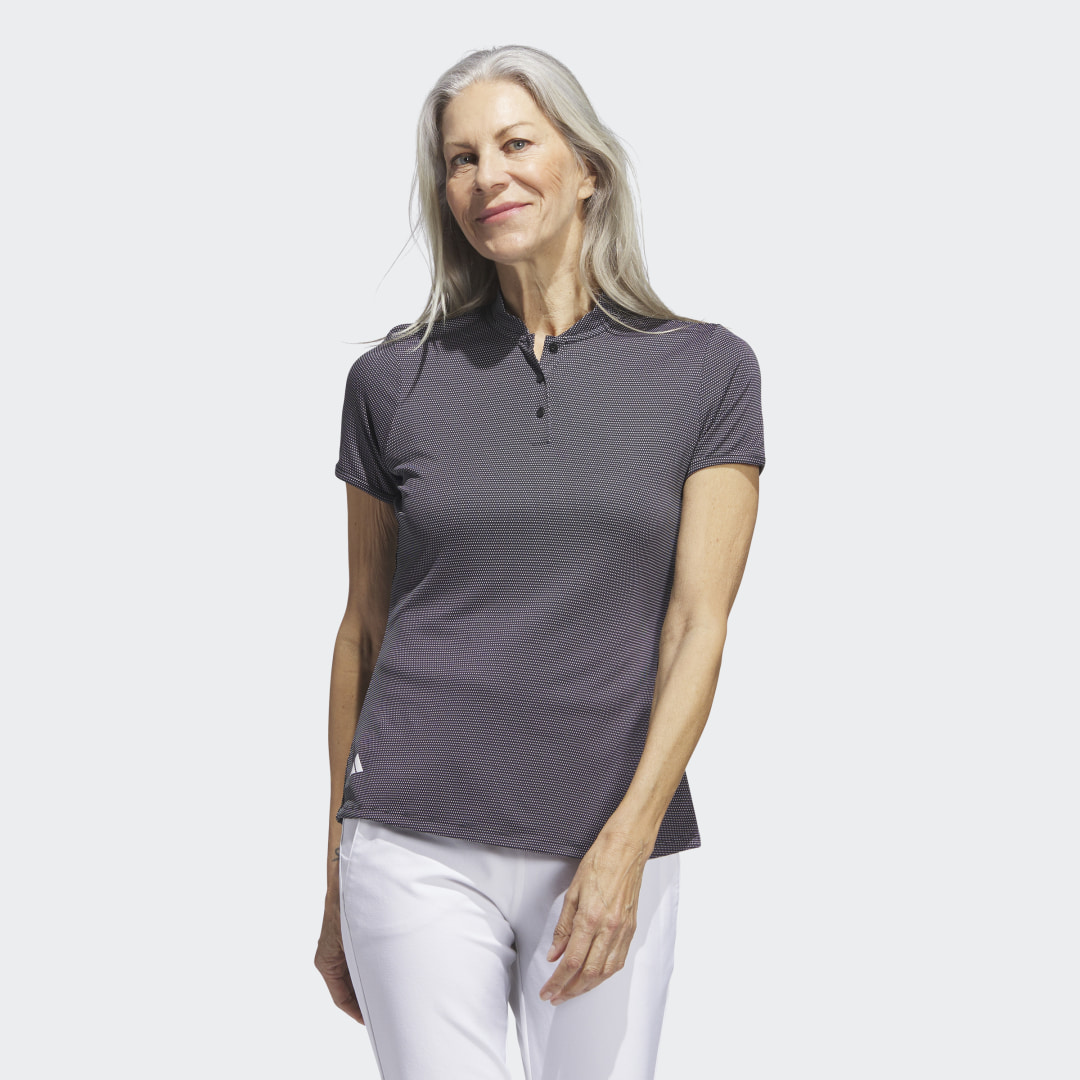 Image of adidas Essentials Dot Polo Shirt Black XS - Women Golf Polo Shirts