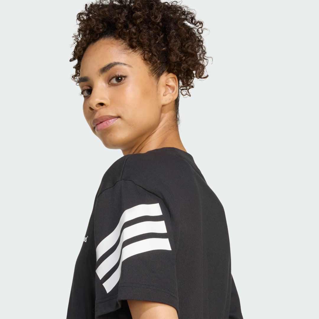 Adidas Black Ferns 3-Stripes T-shirt