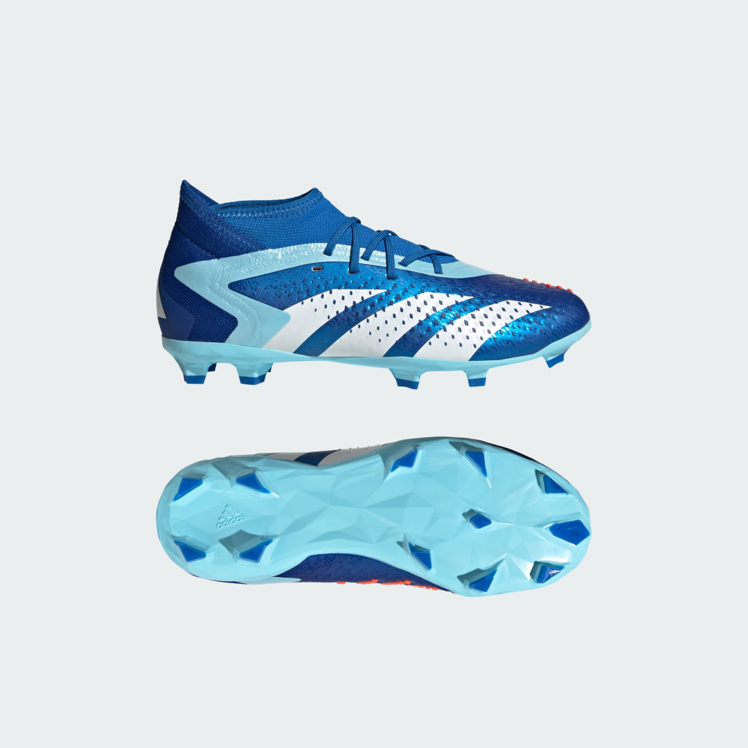 Adidas Predator Accuracy.1 Gras Voetbalschoenen (FG) Kids Blauw Lichtblauw Wit