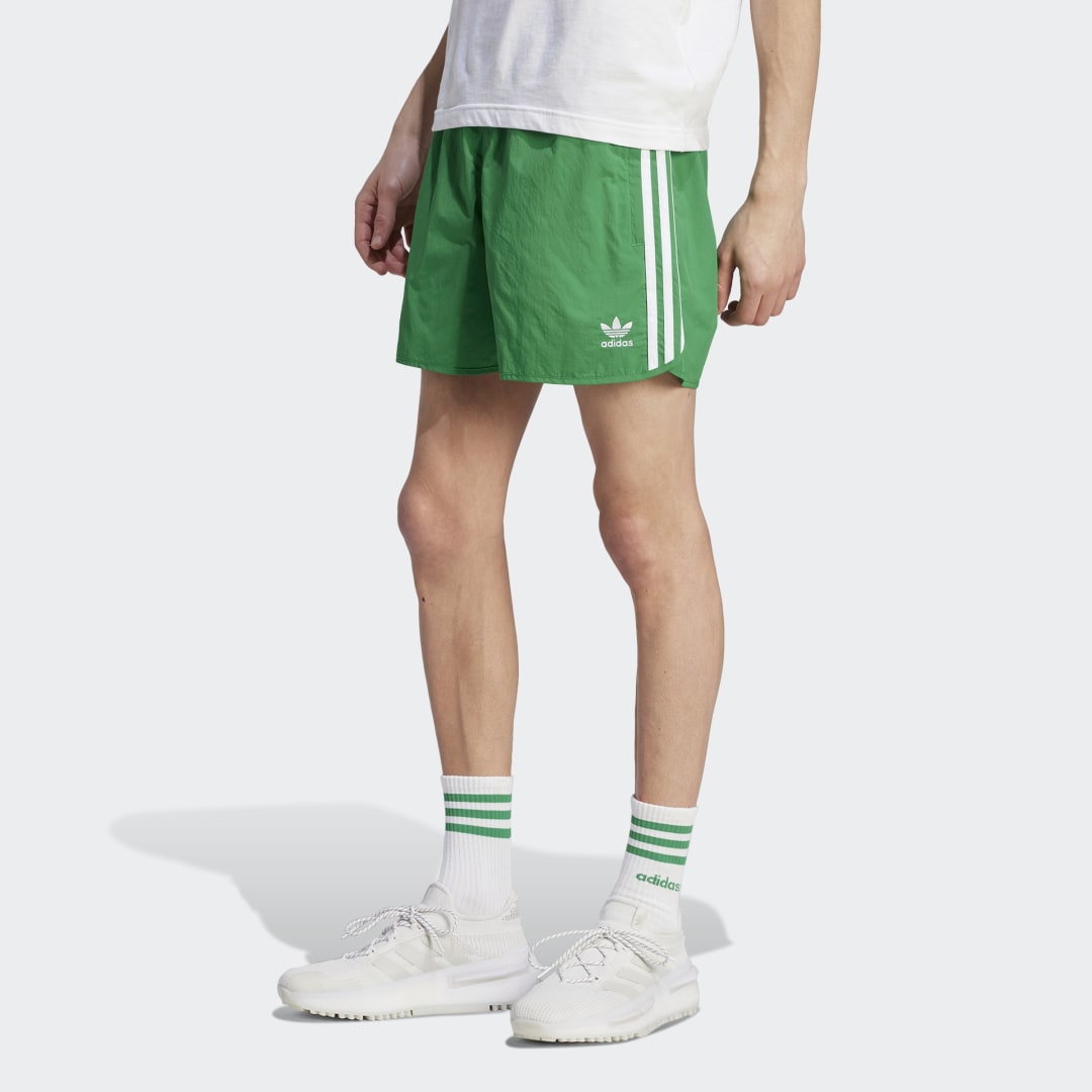 Adidas Originals Groene strandkleding shorts Sprinter stijl Green Heren