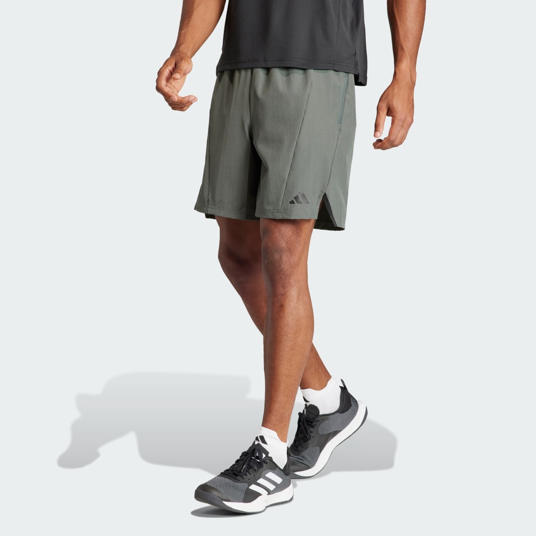 Image of "adidas Designed for Training Workout Shorts Green XLTG 7"" - Men Training Shorts"