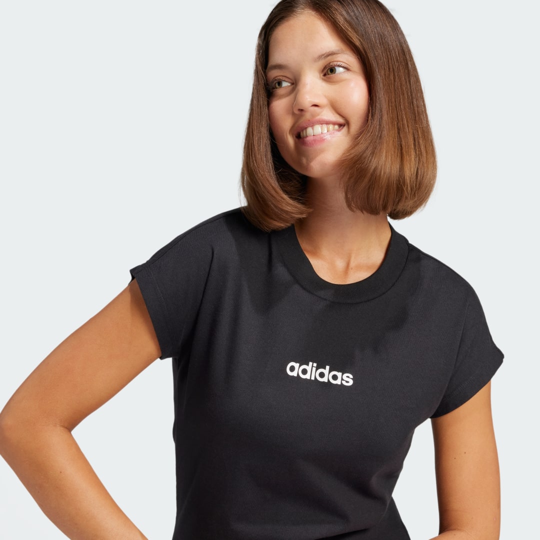 Adidas Essentials Linear Katoenen T-shirt
