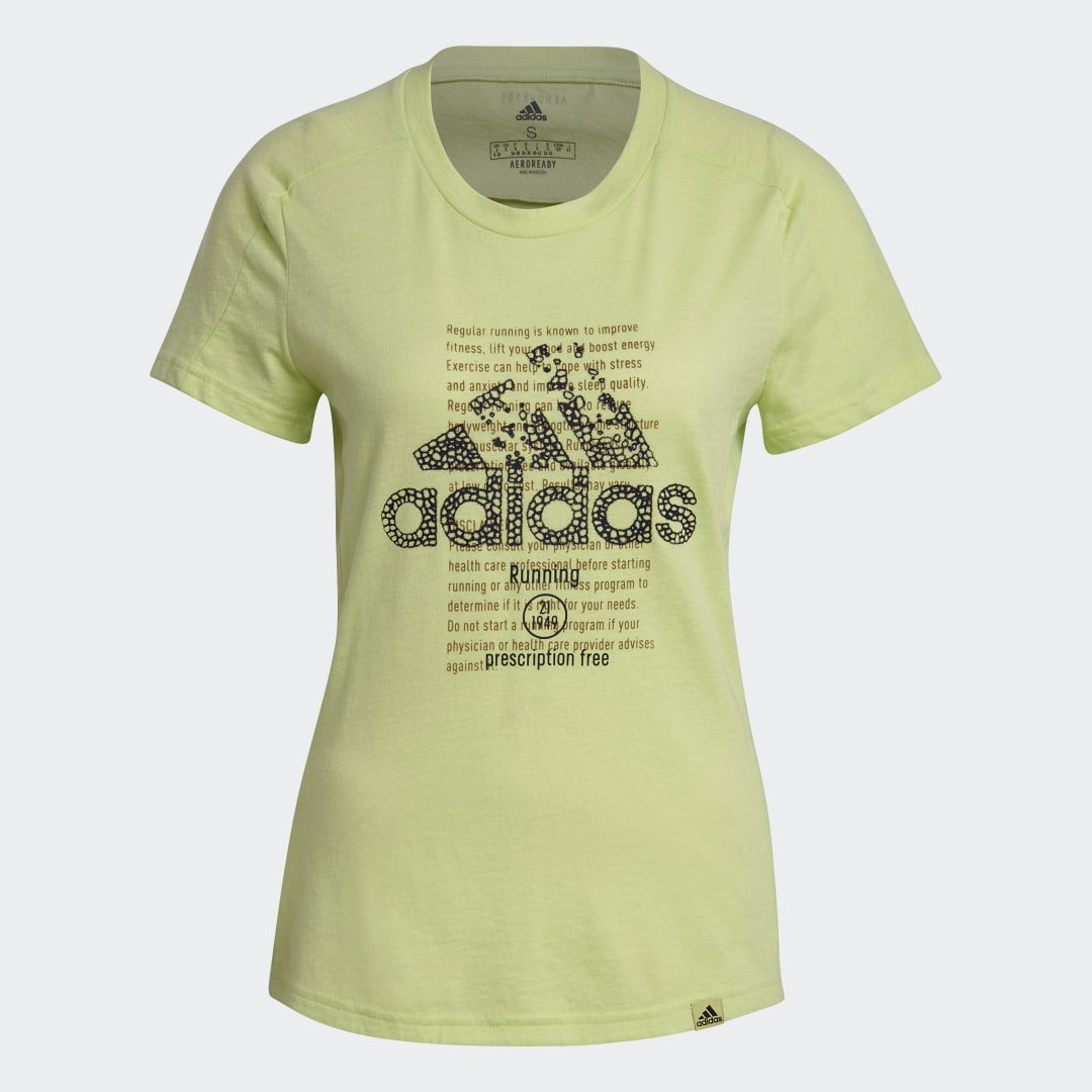 фото Футболка для бега graphic adidas performance