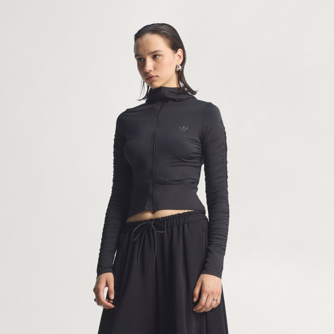 Veste de survêtement froncée