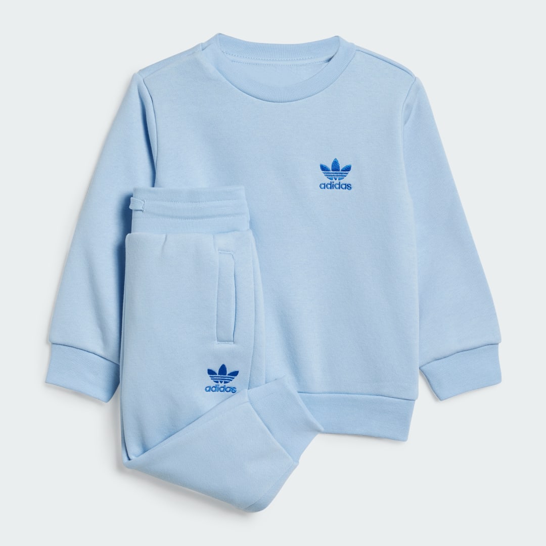 Adidas Originals Adicolor joggingpak lichtblauw Jongens Meisjes Katoen Ronde hals 104