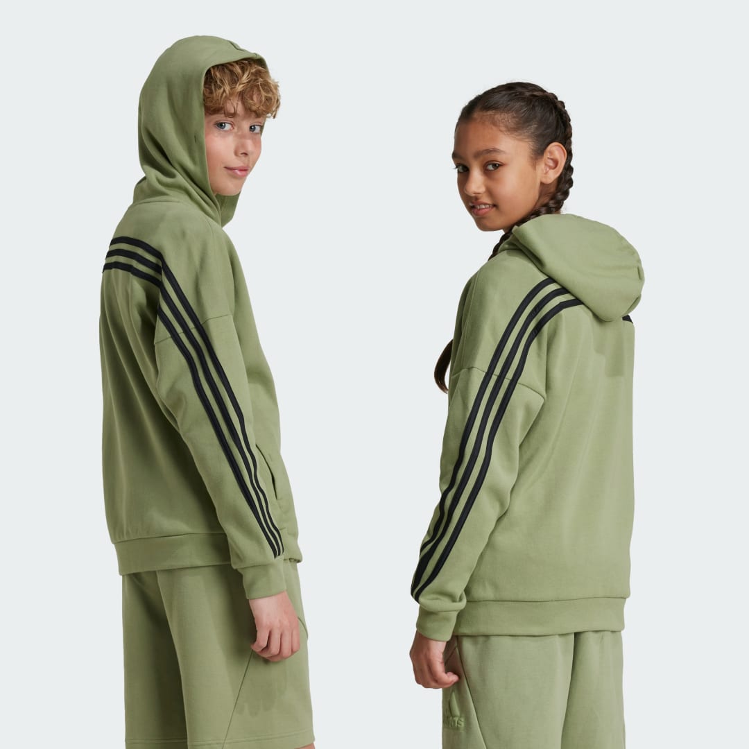 Adidas Future Icons 3-Stripes Ritsjack met Capuchon