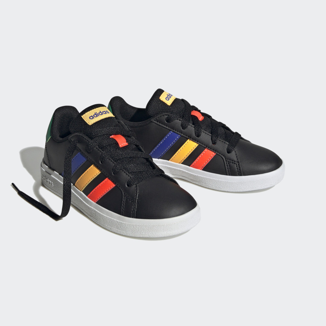 Adidas Grand court sneaker Core Black / Lucid Blue / Court Green