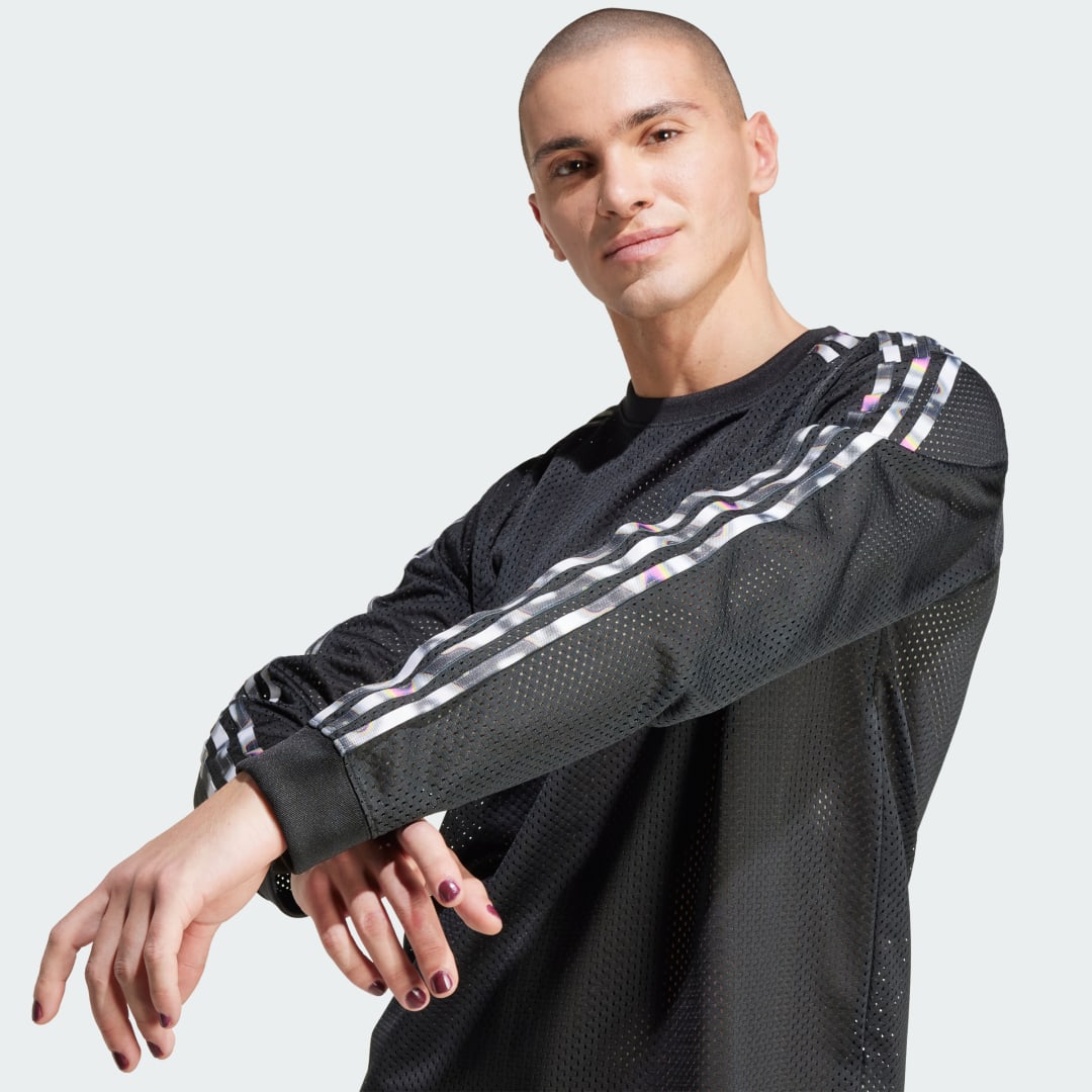 Adidas Pride Mesh 3-Stripes Long Sleeve Long-Sleeve Top