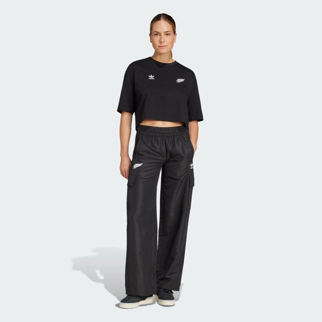 Adidas Black Ferns Essentials Crop T-shirt