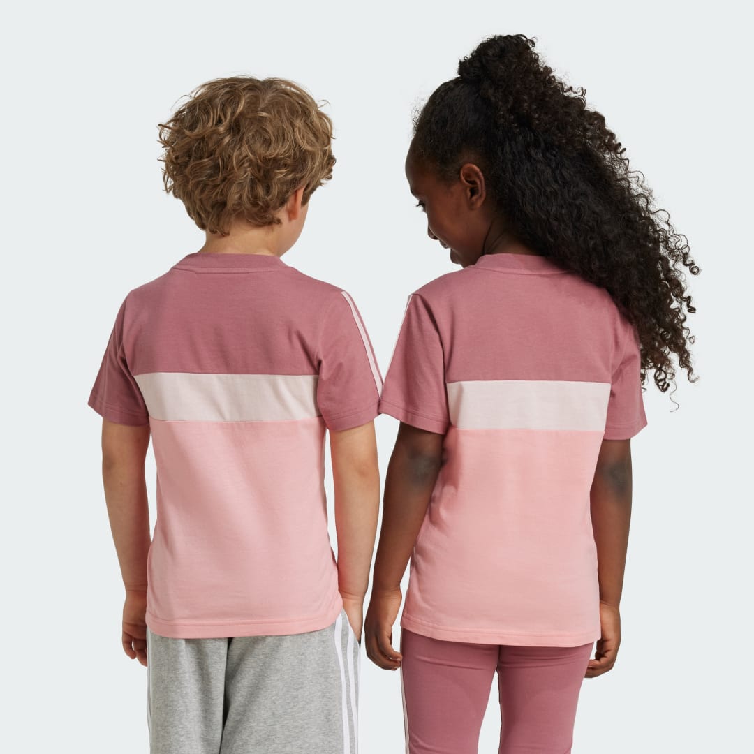 Thumbnail - Tiberio 3-Streifen Colorblock Cotton Kids T-Shirt