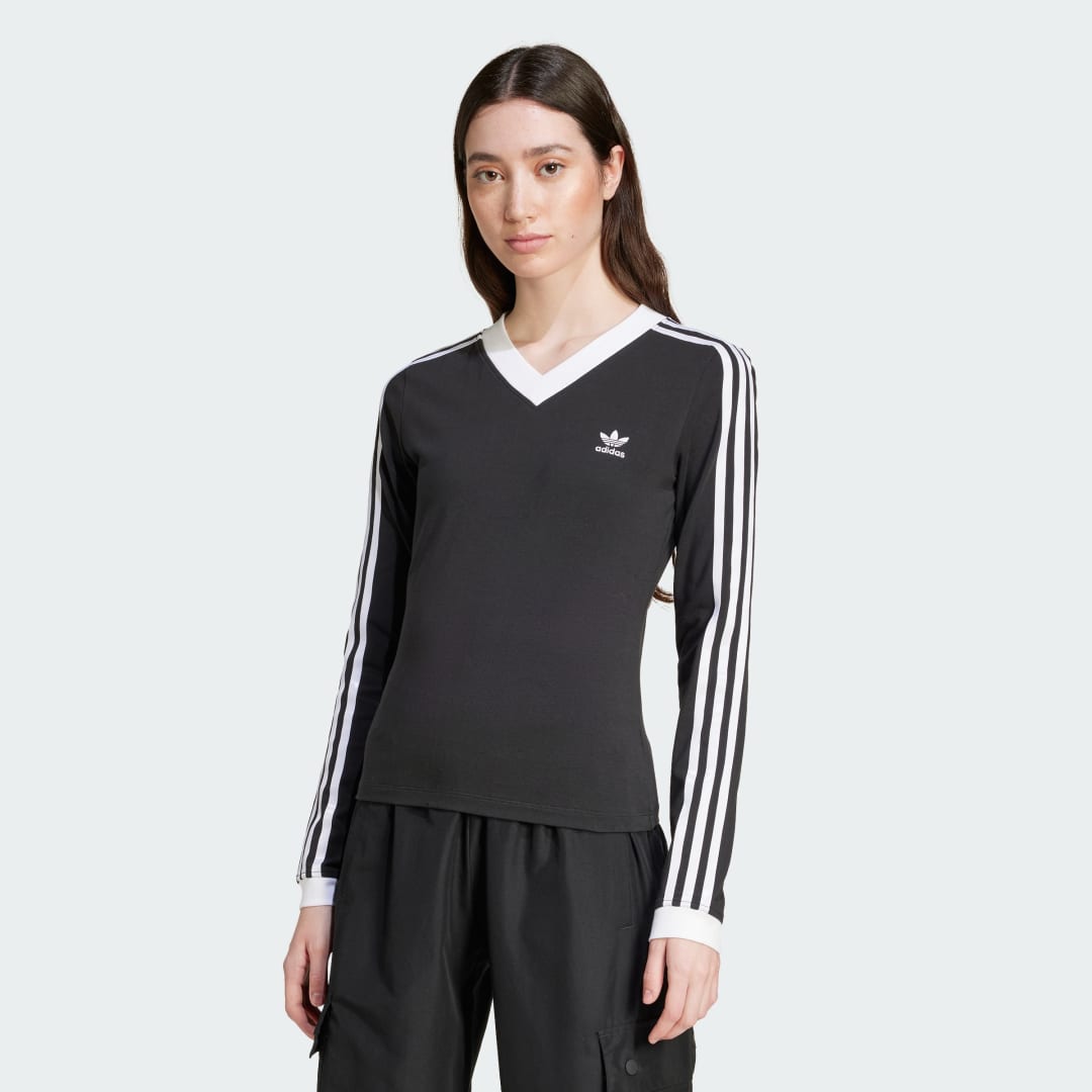 Adidas Originals Shirt met lange mouwen en labelstitching