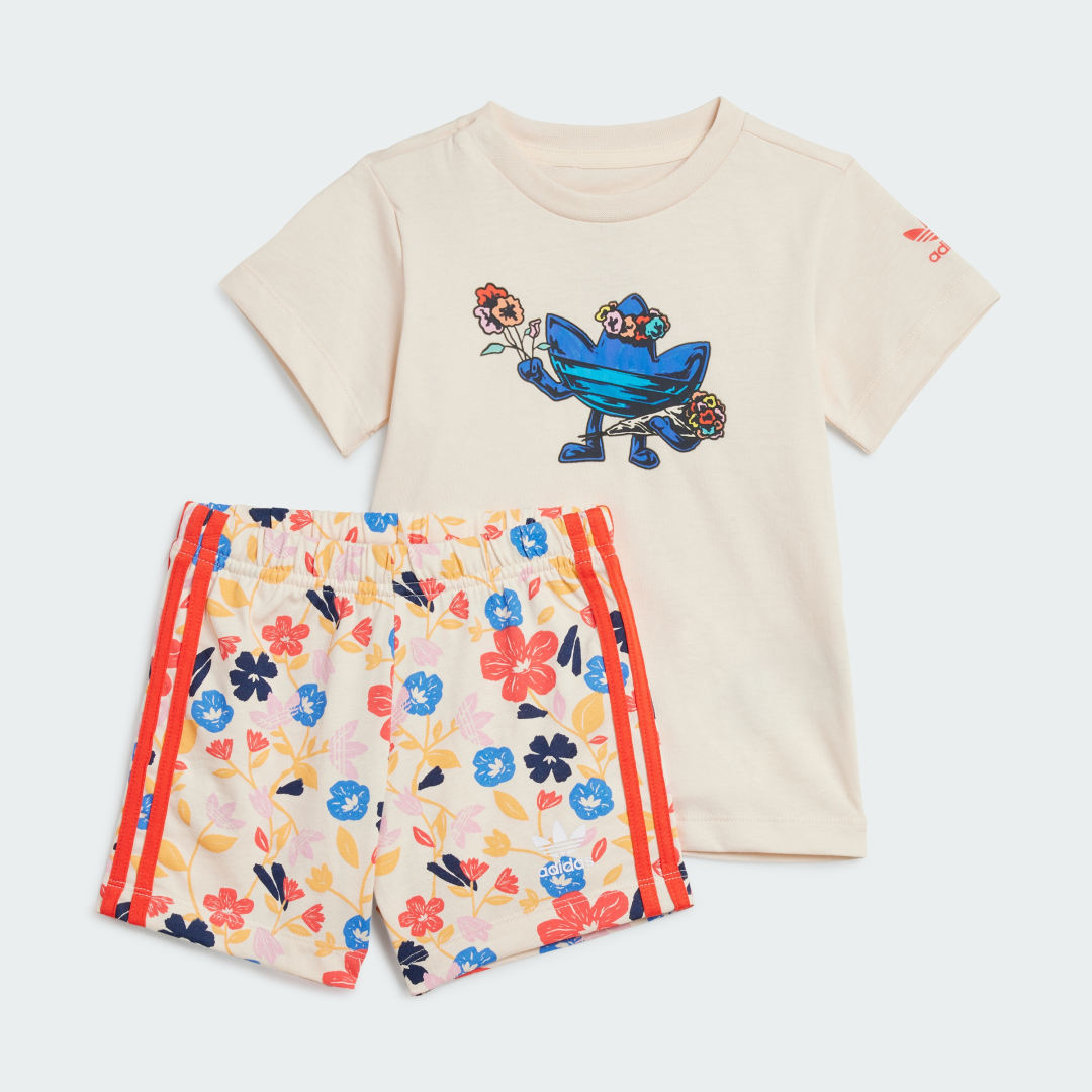 Adidas Originals Floral Short T-shirt Set