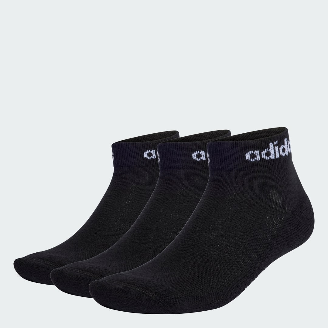

adidas T LIN Ankle 3P Unisex, Negro/blanco