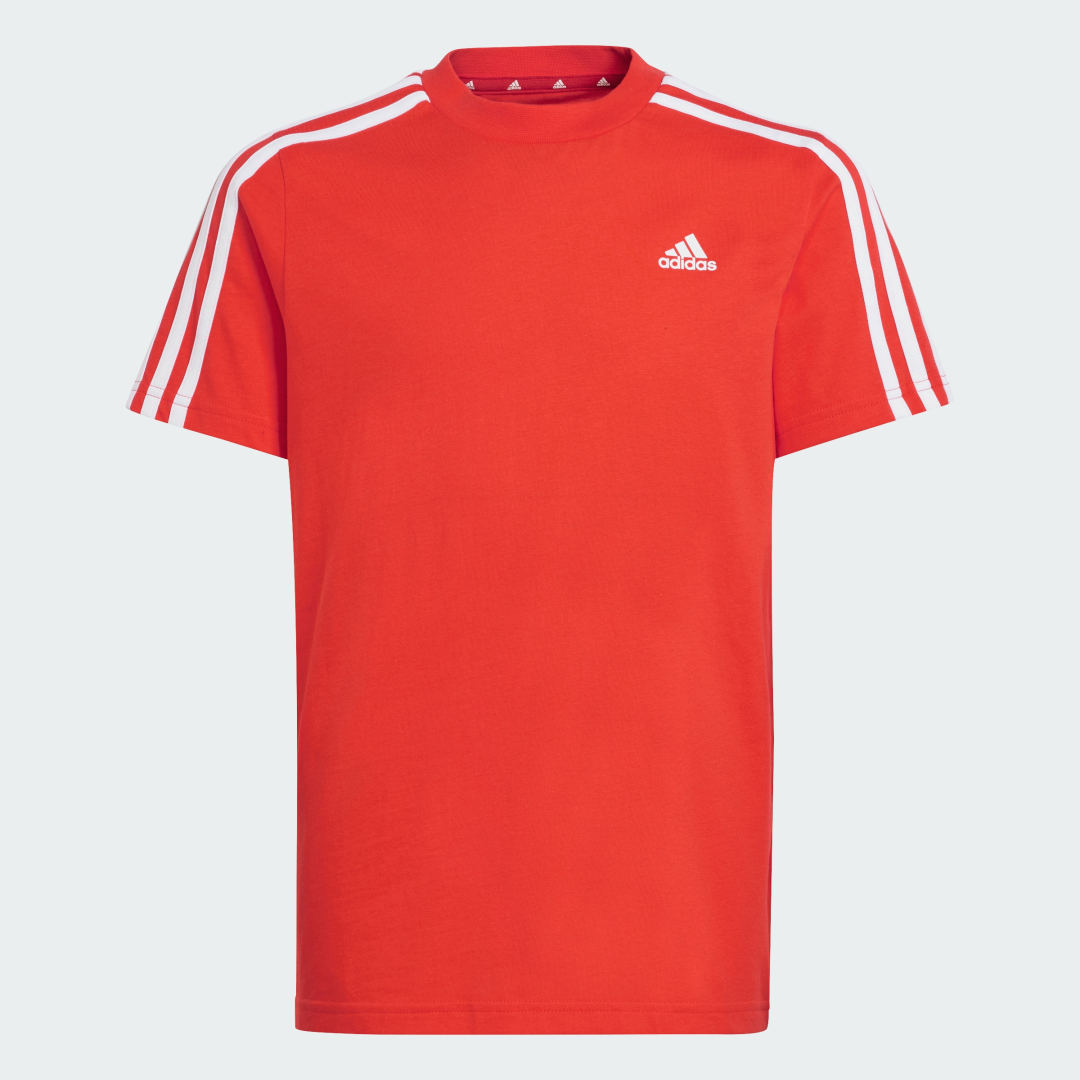 

adidas Camiseta Essentials 3 Rayas Algodón Niño, Blanco