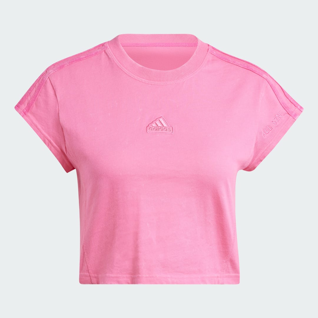 

adidas Camiseta ALL SZN 3 Rayas Garment Wash Baby Mujer