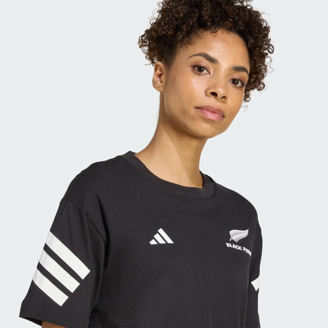 Adidas Black Ferns 3-Stripes T-shirt