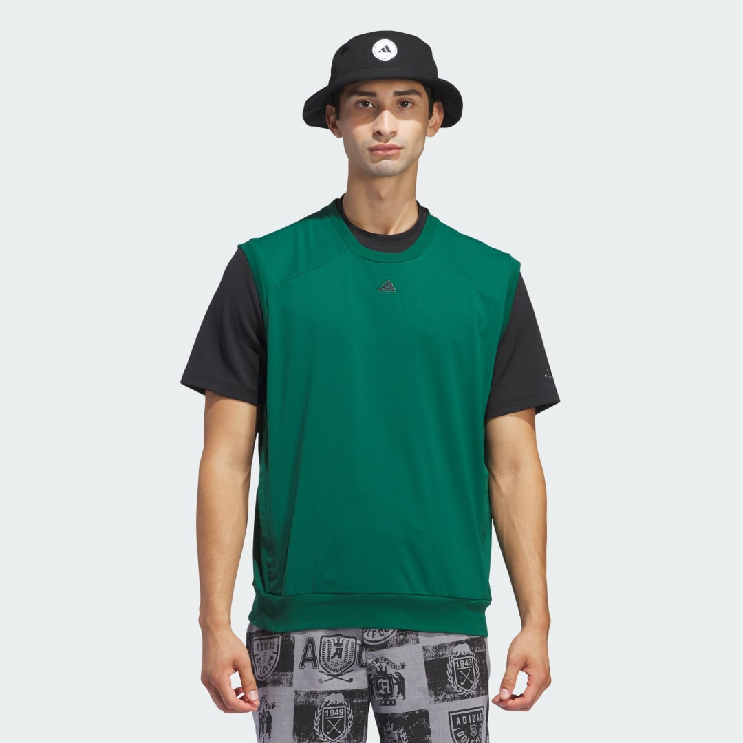 Image of adidas Go-To Vest Green L - Men Golf Jackets