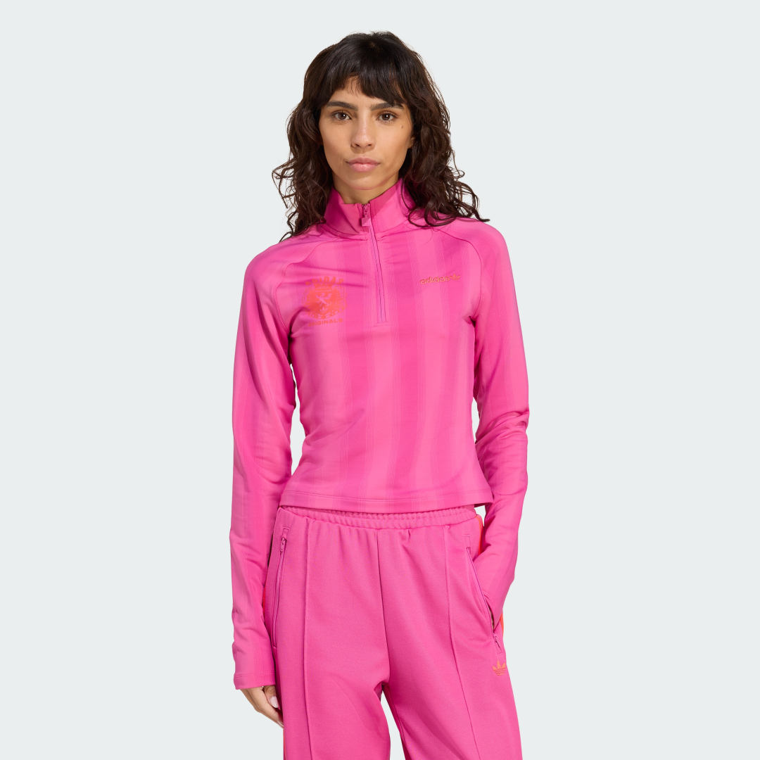 Adidas Graphic Football Longsleeve met Halflange Rits